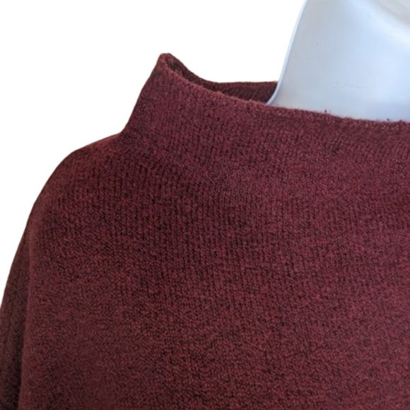--- ADDITION ELLE  Burgundy Red Mock Neck Sweater Size X - Picture 3 of 5